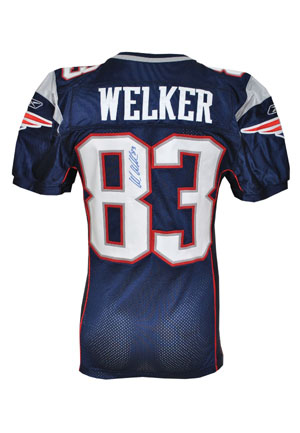 2009 Wes Welker New England Patriots Signed Authentic Home Jersey (PSA/DNA • JSA)