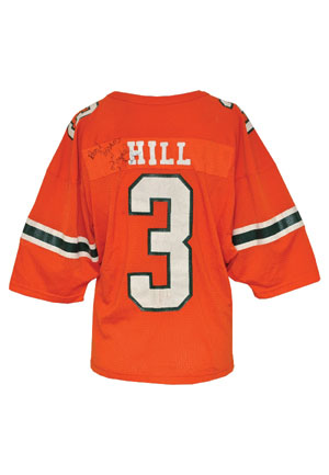 1987-88 Randall Hill University of Miami Hurricanes Game-Used & Autographed Home Jersey (JSA • Championship Season)
