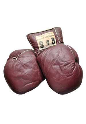 8/29/1958 Don Jordan Fight Worn Gloves vs. Lahouari Godih (Futch Family LOA)
