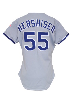 1992 Orel Hershiser Los Angeles Dodgers Game-Used Road Jersey (Hershiser LOA)
