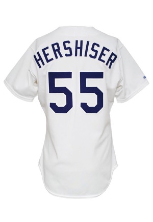 1991 Orel Hershiser Los Angeles Dodgers Game-Used Home Jersey