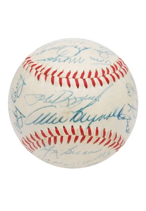 1954 New York Yankees Team Signed Baseball (JSA)