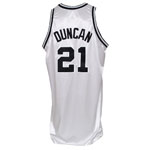 2006-07 Tim Duncan San Antonio Spurs 1973-74 TBTC Game-Used Silver Alternate Jersey (Rare • Championship Season • BBHoF LOA)