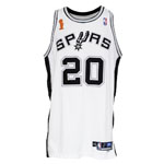 2004-05 Manu Ginobili San Antonio Spurs NBA Finals Game-Used & Autographed Home Jersey (JSA • Championship Season • BBHoF LOA)