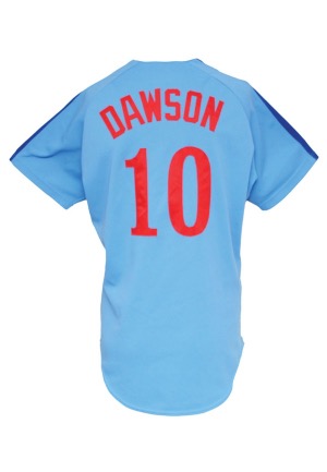 1981 Andre Dawson Montreal Expos Game-Used & Autographed Road Jersey (JSA)