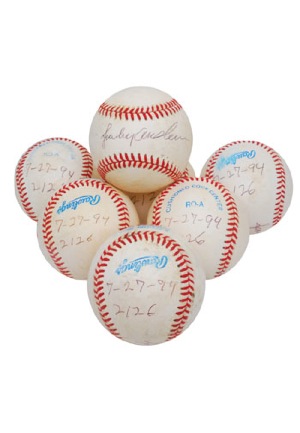 7/26/1994 & 7/27/1994 Sparky Andersons Game-Used & Autographed Baseballs From His 2,125th/2,126th Managerial Wins Tying/Passing Joe McCarthy for 4th All-Time (14)(JSA • Family LOA)