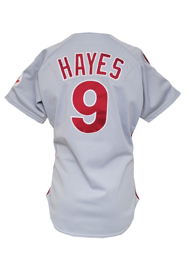 Lot Detail - 1989 Von Hayes Philadelphia Phillies Game-Used Road Jersey