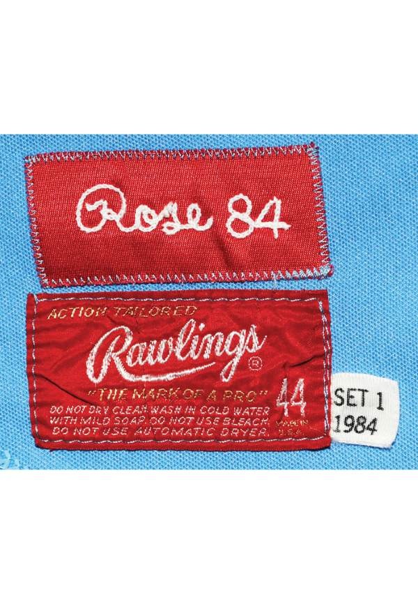 Pete Rose Montreal Expos Stitched L Jersey 4000th Hit /500 Unsigned Powder  Blue