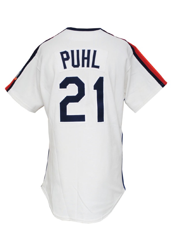 Houston Astros Terry Puhl #21 Game Used Cream Jersey 42 DP35687