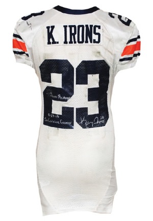 9/27/2006 Kenny Irons Auburn University Game-Used & Autographed Jersey (JSA • Unwashed)