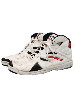 Hakeem Olajuwon Houston Rockets Game-Used Sneakers (Scout LOA • BBHoF LOA)
