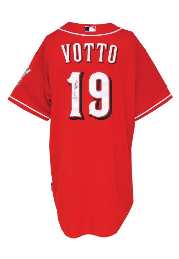 votto game used jersey