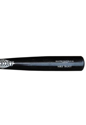 2012 Mike Trout Rookie Los Angeles Angels of Anaheim Game-Used Bat & Batting Gloves (2)(PSA/DNA GU 9 • RoY & Award Silver Slugger Season)