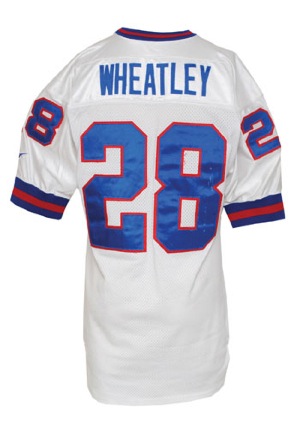 1995 Tyrone Wheatley New York Giants Game-Used Road Jersey