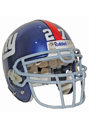 2000 Ron Dayne Rookie New York Giants Game-Used Helmet (Super Bowl Season)