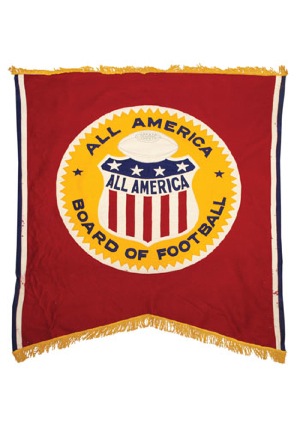 Magnificent 1930s All America Board Of Football Banner (Sourced From The Christy Walsh Estate)