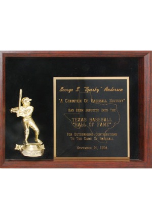 11/21/1994 Sparky Anderson Texas Baseball Hall of Fame Induction Award (Family LOA)