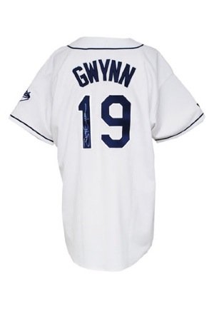 1999 Tony Gwynn San Diego Padres Game-Used & Autographed Home Alternate Jersey (JSA)