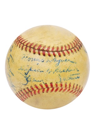 Multi-Signed Baseball with Honus Wagner (JSA)