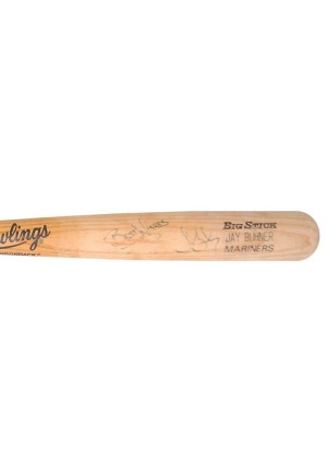 1992 Jay Buhner Seattle Mariners Game-Used & Autographed Bat (JSA • PSA/DNA Graded 8)
