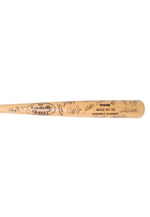 1996 Boston Red Sox Team Signed Bat (JSA)