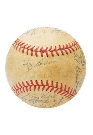 1956 New York Yankees Team-Signed Baseball (JSA • Championship Season • Turley Family LOA)