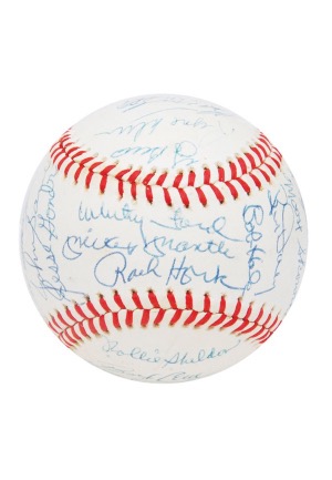 1961 New York Yankees Reunion Team-Signed Baseballs (2)(JSA • Turley Family LOA)