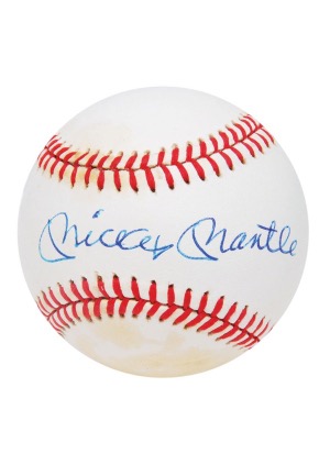 Mickey Mantle Single Signed Baseballs (2)(JSA)