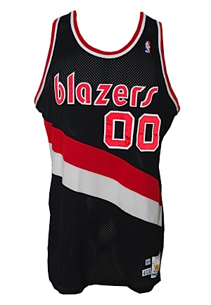 1989-90 Kevin Duckworth Portland Trailblazers Game-Used Road Jersey with 1991-92 Worn Warm-Up Jacket (2)(Equipment Manager LOA)