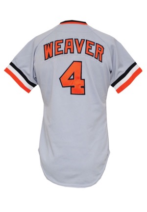1980 Earl Weaver Baltimore Orioles Managers Worn Road Jersey