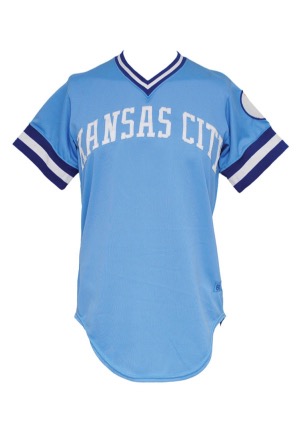 1981 Amos Otis Kansas City Royals Game-Used Powder Blue Jersey