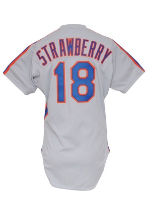 1983 Darryl Strawberry Rookie New York Mets Game-Used Road Jersey (NL RoY Season)