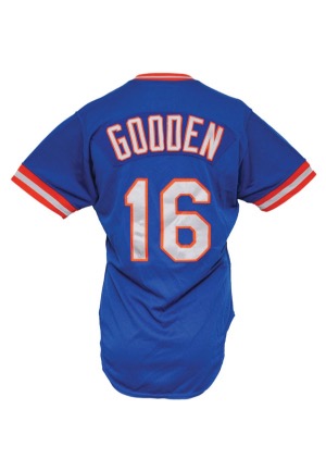 1984 Dwight Gooden Rookie New York Mets Game-Used Blue Alternate Jersey (NL RoY Season)