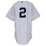 4/19/2012 Derek Jeter New York Yankees Game-Used & Autographed Home Jersey (Photomatch • Steiner LOA • Full JSA • 3,110th Career Hit Tying Dave Winfield)