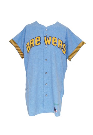 1970 Wayne Twitchell Milwaukee Brewers Game-Used Road Flannel Jersey (Inaugural Season)