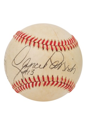 4/7/1984 Jack Morris No-Hitter Game-Used Baseball Signed By Lance Parrish (JSA • Sparky Anderson Family LOA)