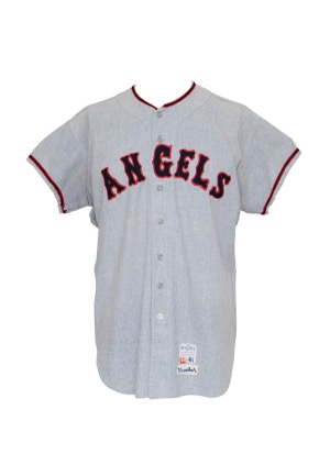 1968 Don Mincher California Angels Game-Used Road Flannel Jersey