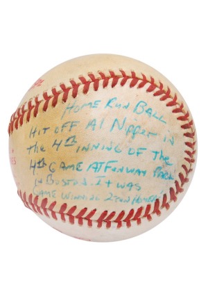 1986 "Miracle Mets" Gary Carter World Series Game 4 Game-Used & Personally Inscribed Home Run Baseball (JSA • Carter Family LOA • Game-Winning HR)
