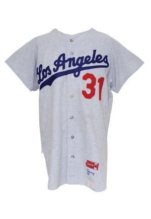 1966 Ron Fairey/Jim Campanis Los Angeles Dodgers Team-Issued Road Flannel Jersey