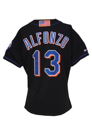 Edgardo Alfonzo MLB Game-Used Jerseys - 2001 New York Mets Black Autod Alternate, 2006 Los Angeles Angels of Anaheim & 2005 San Francisco Giants Road Jersey (3)(JSA • Team Stamp & LOA)