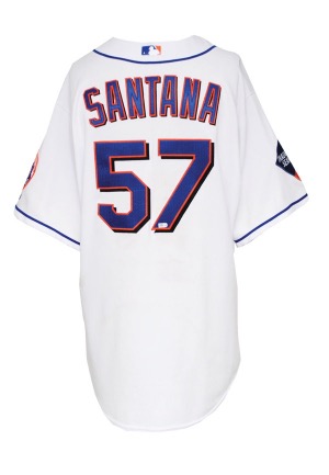 4/29/2009 Johan Santana New York Mets Game-Used Home Jersey (MLB Hologram • Mets Amazin Memorabilia LOA)