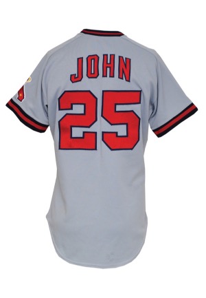 Mid 1980s Tommy John California Angels Game-Used Road Jersey