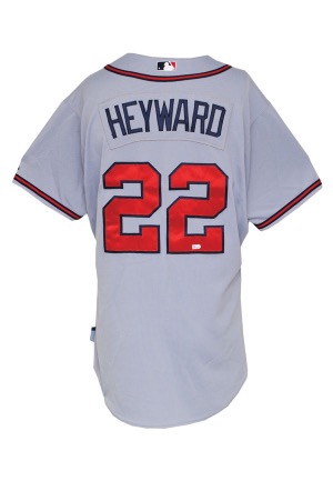 9/19/2012 Jason Heyward Atlanta Braves Game-Used Road Jersey (MLB Hologram)
