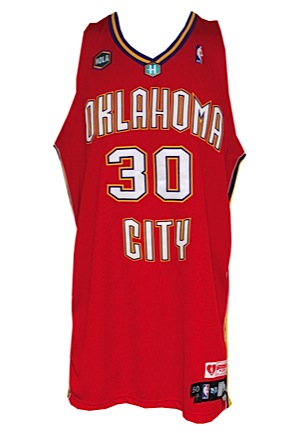 2006-07 David West New Orleans/OKC Hornets Game-Issued Valentines Day Jersey