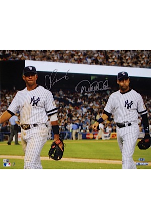 Derek Jeter & Alex Rodriguez Signed 16x20 Photo & Baseball (2)(JSA)