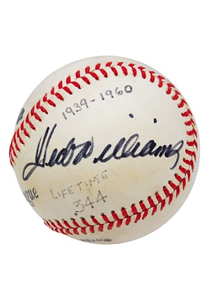 Stan Musial & Ted Williams Autographed Baseball (JSA)