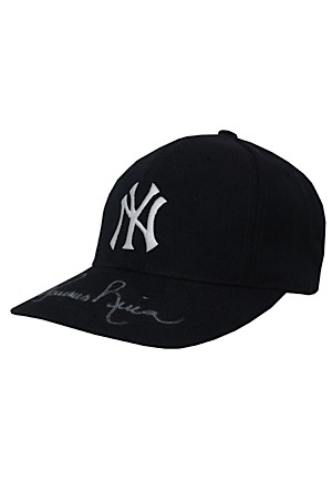 Replica New York Yankees Joe DiMaggio & Mariano Rivera Autographed Caps (2)(JSA)