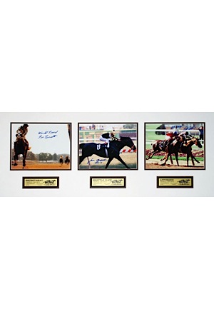 Triple Crown Winning Jockeys Multi-Signed Photos (2)(JSA)