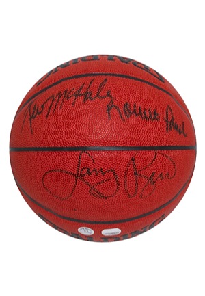 Larry Bird, Robert Parish & Kevin McHale Multi-Signed Basketball (JSA)
