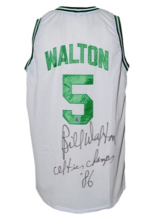 Bill Walton Boston Celtics Autographed Authentic Home Jersey (JSA)
